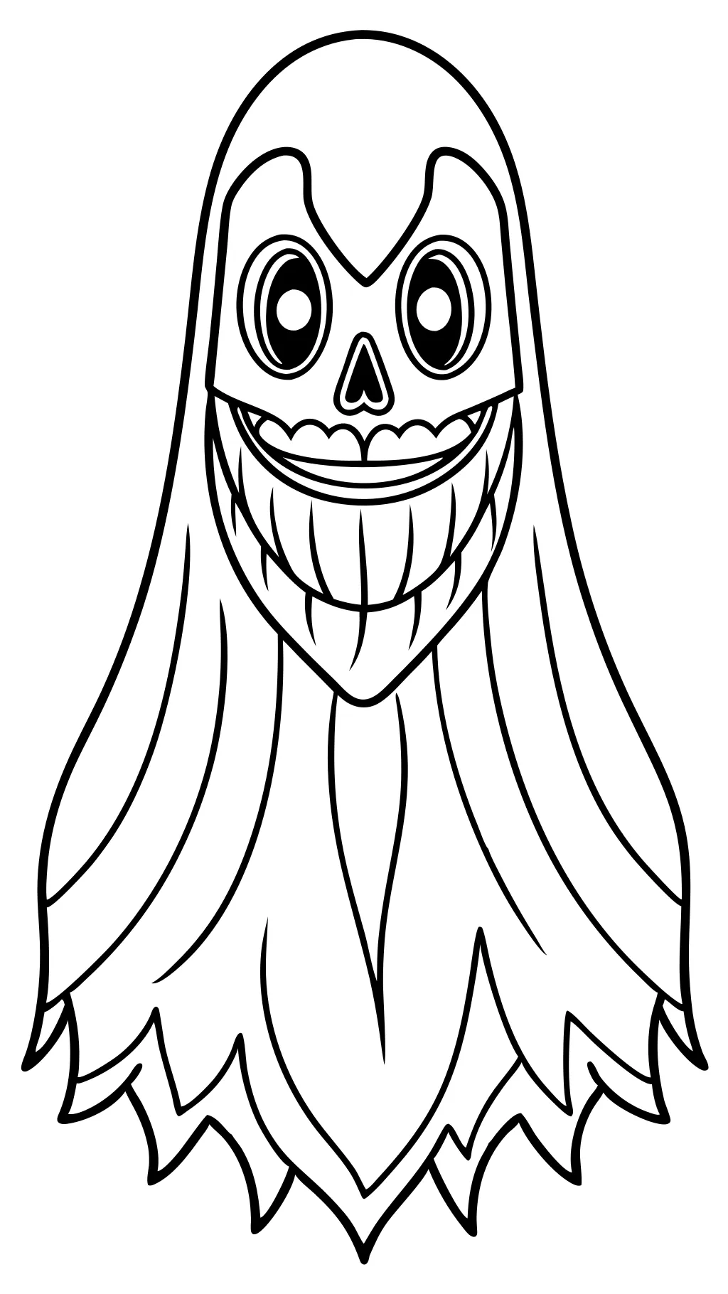 ghost face coloring page